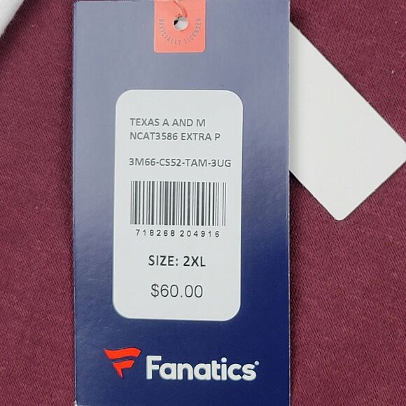 Fanatics Texas A&M Aggies Mens 2XL Sweatshirt Maroon White Extra Point Hoodie - Picture 10 of 13